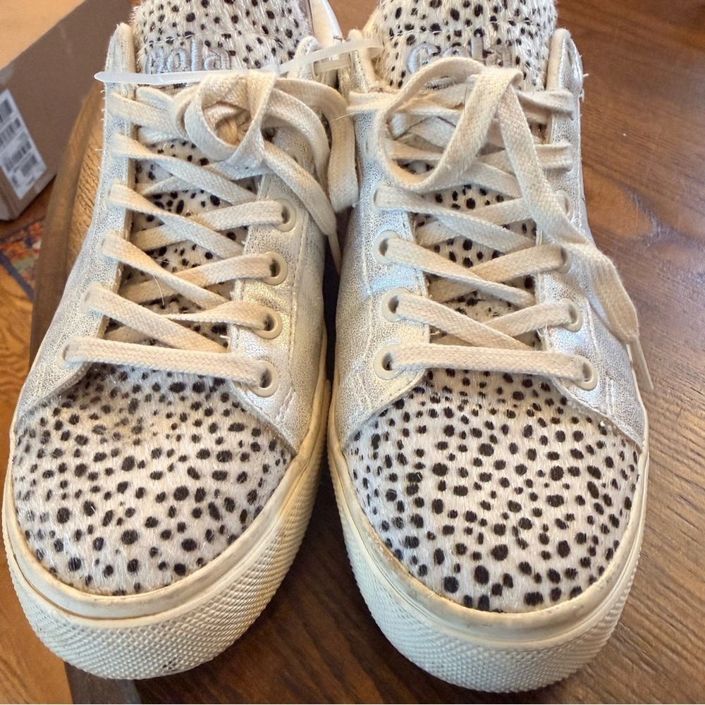 Gola Womens Orchid II Cheetah Trainers Silver Animal Print Sneakers Size 8 - Picture 3 of 7